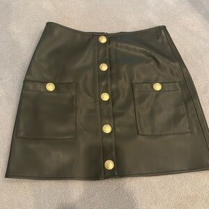 L’Agence Brand new Truman Vegan Leather Mini Skirt